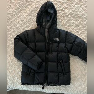 North face boys black 550 winter coat